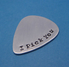 Custom Hand Stamped Aluminum Guitar Pick