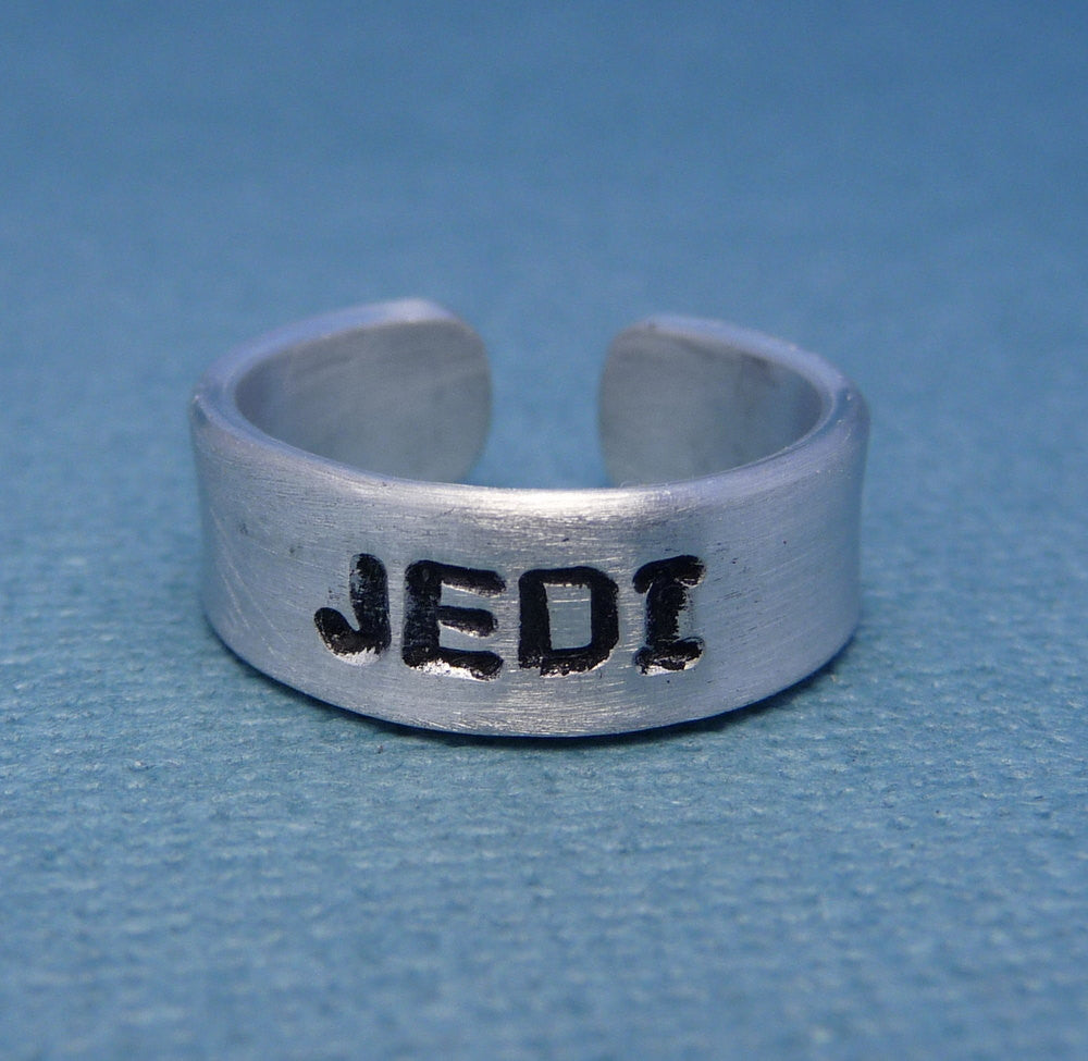 Star Wars Inspired - Jedi - A Hand Stamped Aluminum Ring
