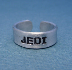Star Wars Inspired - Jedi - A Hand Stamped Aluminum Ring