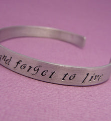 Harry Potter Inspired - It Does Not Do To Dwell On Dreams - A 1/4" Hand Stamped Bracelet in Aluminum or Sterling Silver
