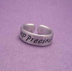 Tolkien Inspired - My Precious - A Hand Stamped Aluminum Ring