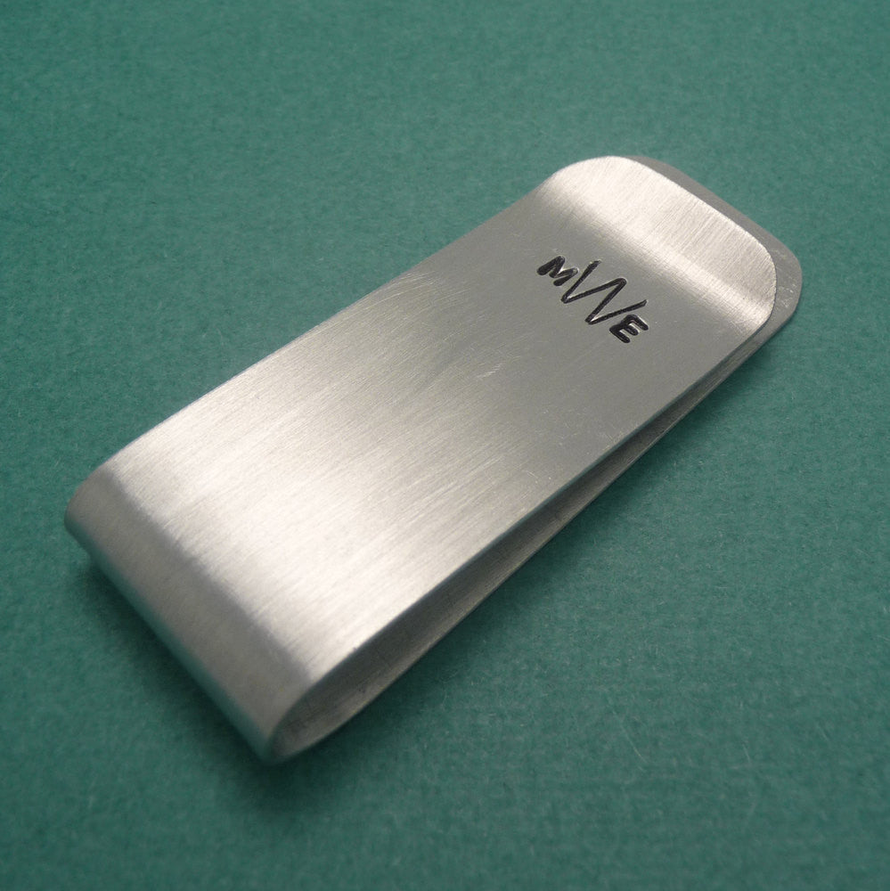 Custom Hand Stamped Monogrammed Money Clip