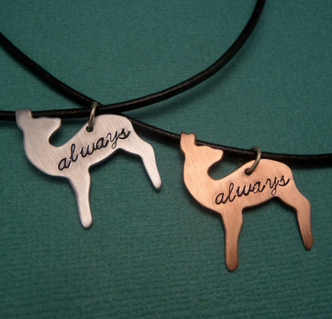 Harry Potter Inspired - Always - A Hand Stamped Aluminum or Copper Doe Necklace