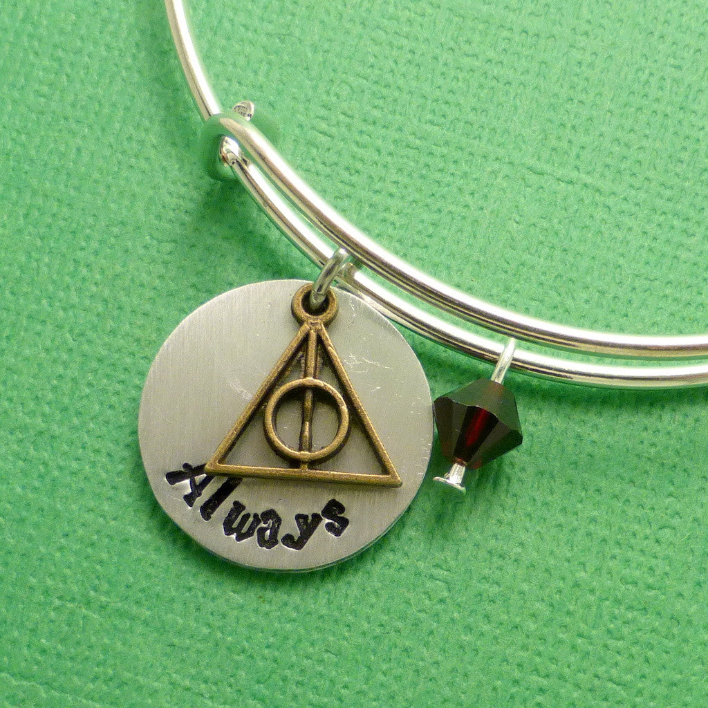 Harry Potter Inspired - Always - Adjustable Bangle Bracelet