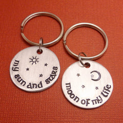 Game of Thrones Inspired - My Sun And Stars and Moon Of My Life - Hand Stamped Keychains