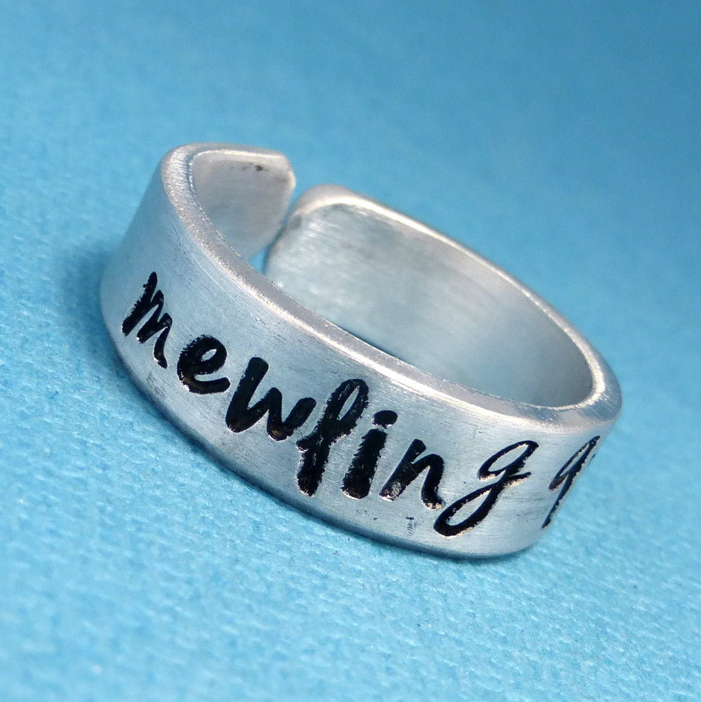 The Avengers Inspired - mewling quim - Hand Stamped Aluminum Ring