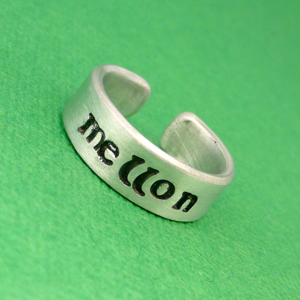 Tolkien Inspired - Mellon - A Hand Stamped Aluminum Ring