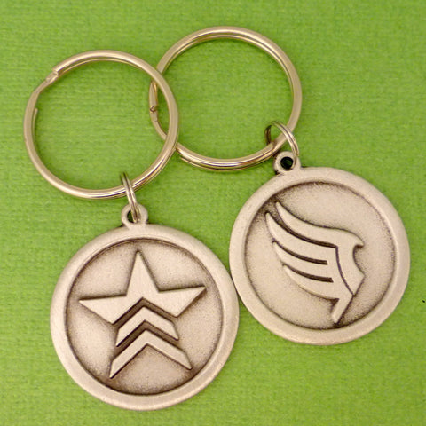 Mass Effect Inspired - Renegade or Paragon - CHOOSE ONE Keychain or Necklace