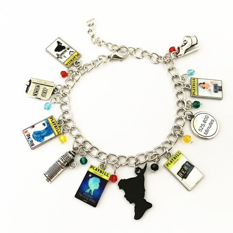 Broadway Inspired - choose Bracelet, or Individual charms Book of Mormon, Hairspray, Finding Neverland, RENT, Mamma Mia