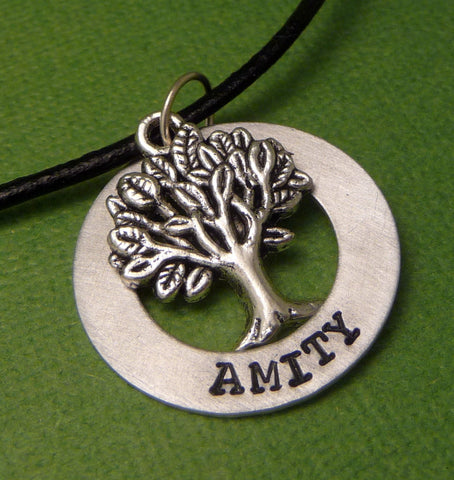 Divergent Inspired - Amity - A Hand Stamped Aluminum Washer Necklace