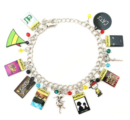 Broadway Inspired - Charm Bracelet, or Individual charm Elf, Charlie and the Chocolate Factory, Charlie Brown, High School Musical, CATS