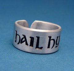 Marvel Inspired - Hail Hydra - A Hand Stamped Aluminum Ring