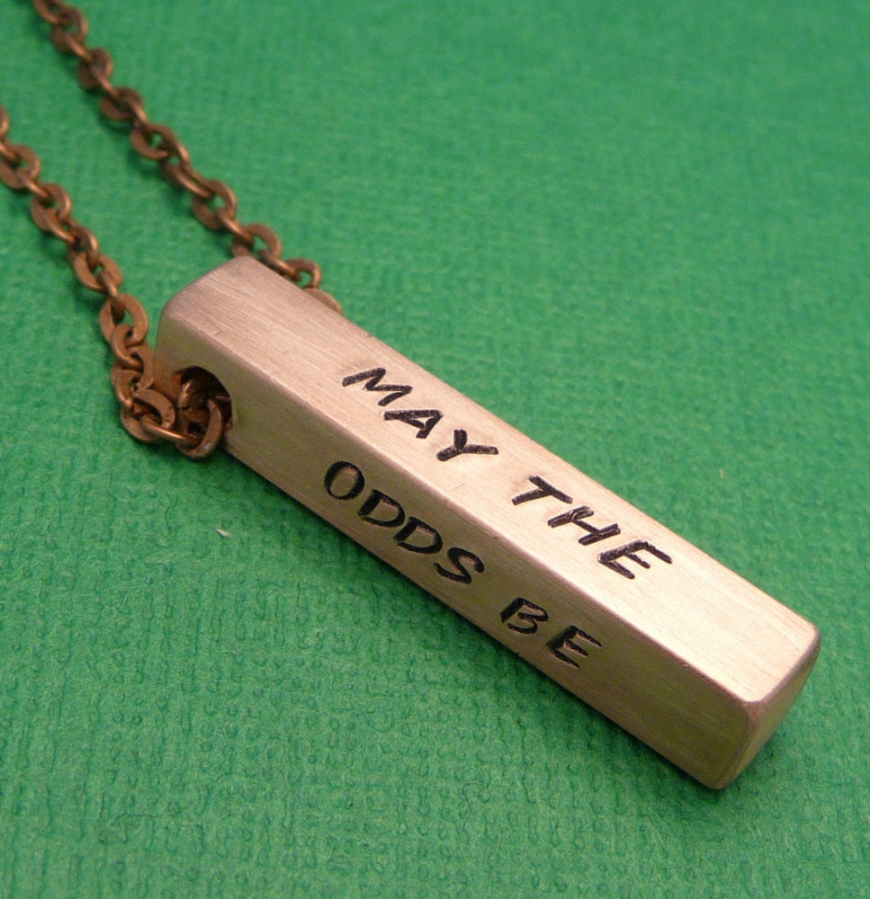 CUSTOM Hand Stamped Copper Bar Necklace