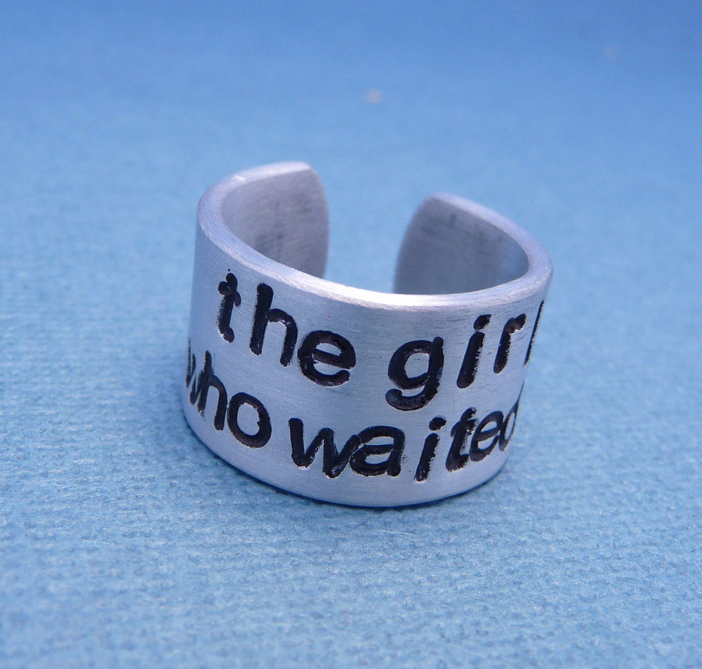 Doctor Who Inspired - The Girl Who Waited - A Hand Stamped Aluminum Ring