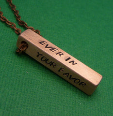 CUSTOM Hand Stamped Copper Bar Necklace