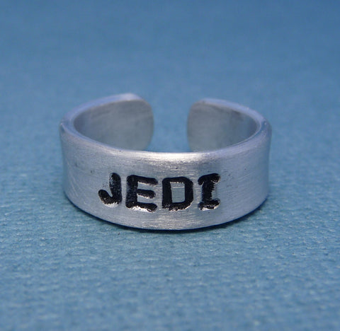 Star Wars Inspired - Jedi - A Hand Stamped Aluminum Ring