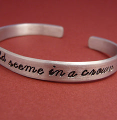 Sherlock Inspired - Honey, You Should See Me In A Crown - A Hand Stamped Bracelet in Aluminum or Sterling Silver