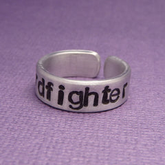Nerdfighter - A Hand Stamped Aluminum Ring