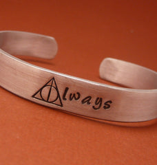 Harry Potter Inspired - Always - A Hand Stamped Aluminum Bracelet