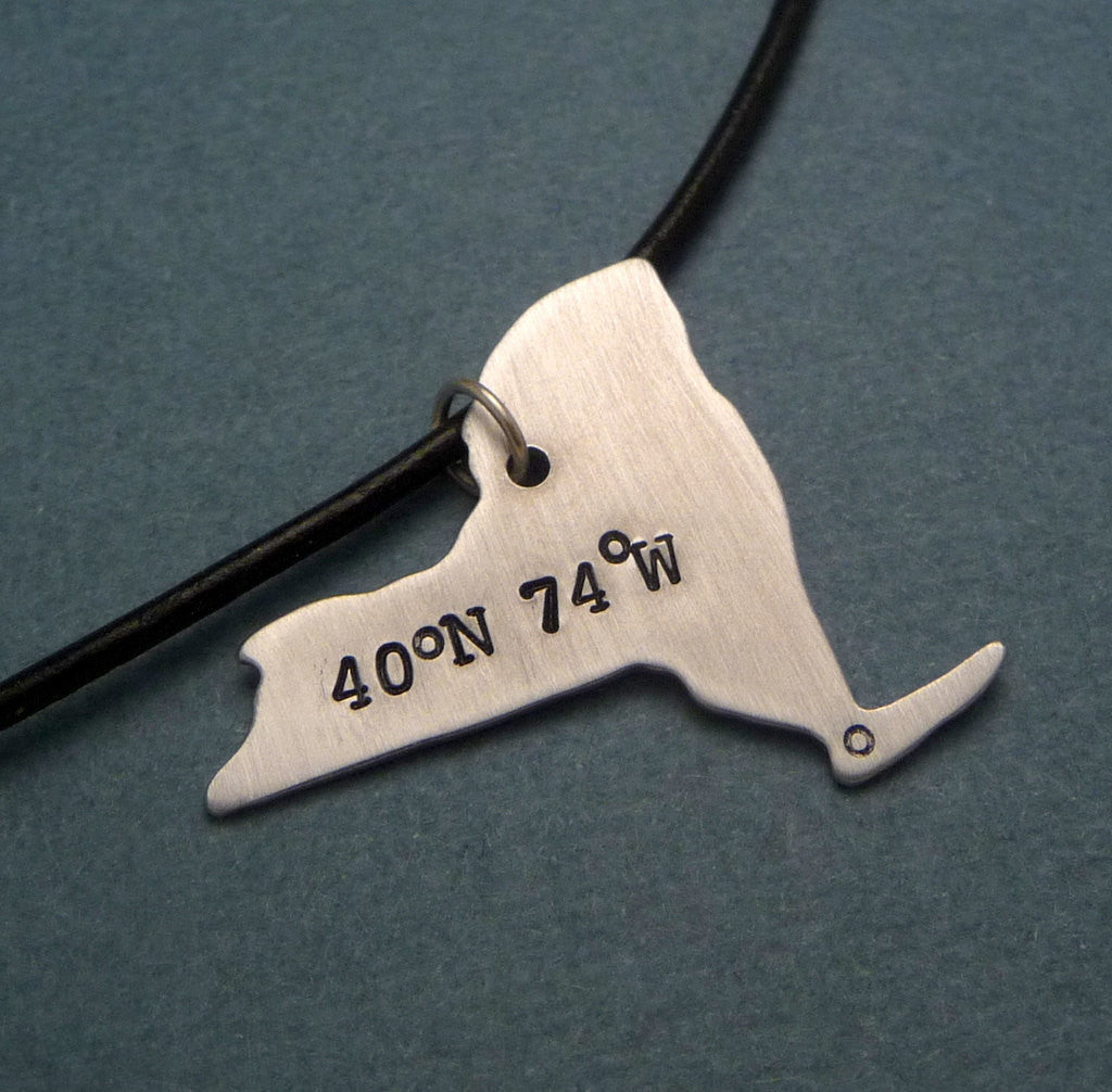 New York City - A Hand Stamped Aluminum Necklace