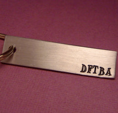 Nerdfighter - DFTBA - A Hand Stamped Keychain in Aluminum or Copper